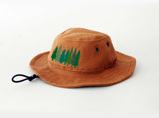 Dog Bucket Hat British Khaki Canvas