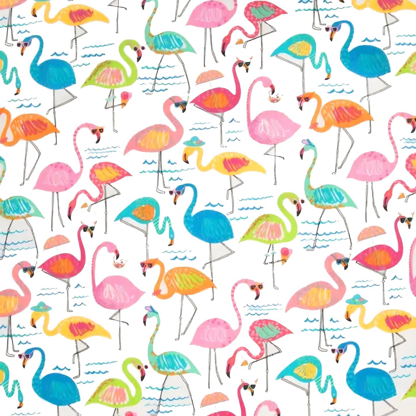 Flamingo Print Baseball Hat