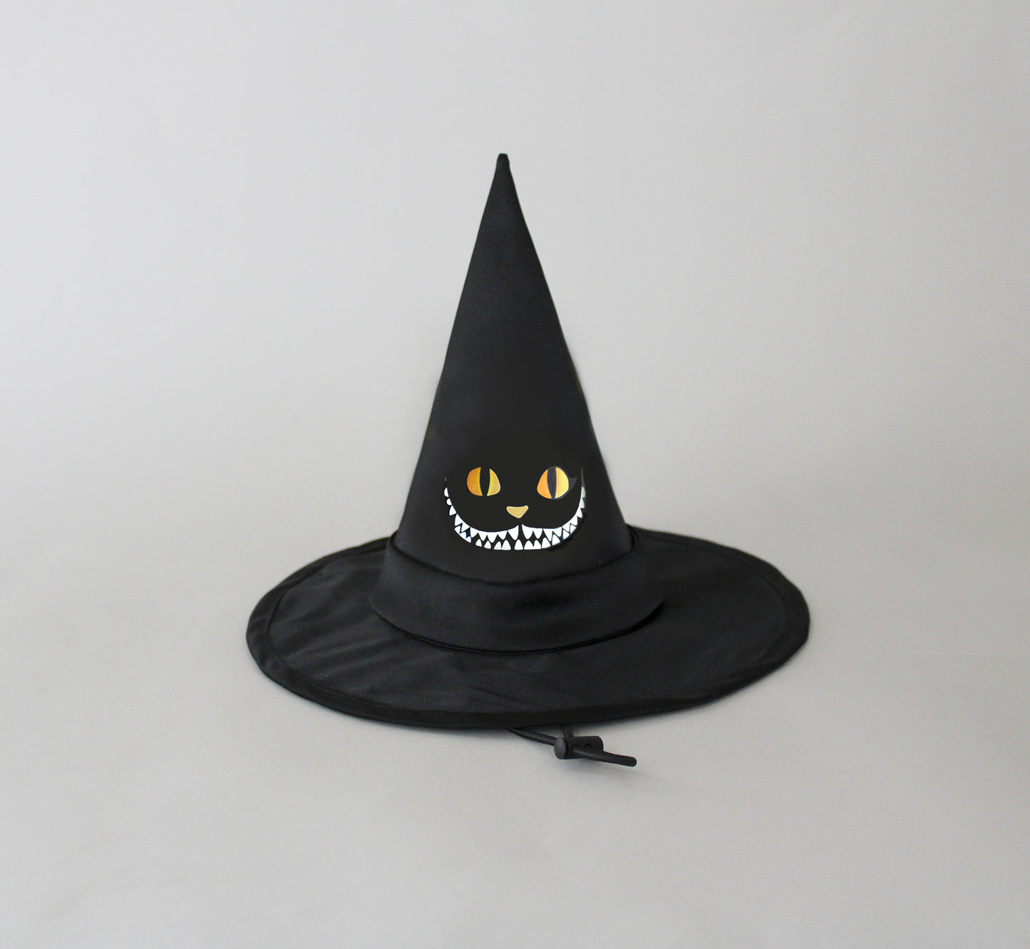 Cheshire Cat Face Dog Witch Hat