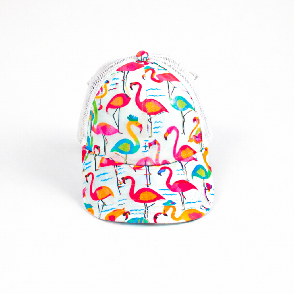 Flamingo Print Baseball Hat