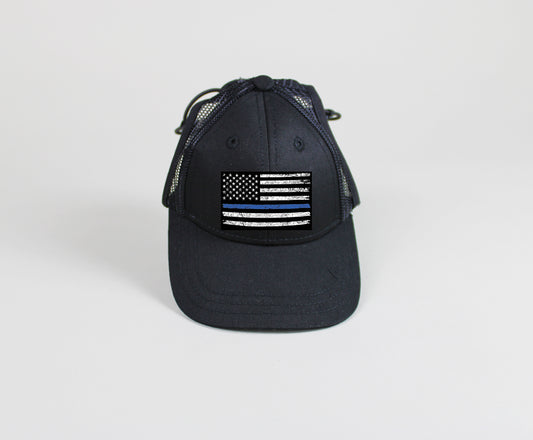 Thin Blue Line Dog Baseball Cap