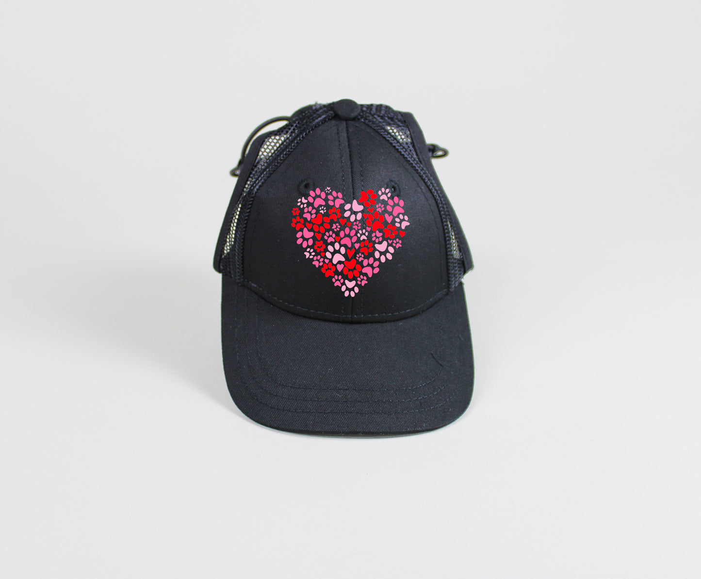 Black Baseball Hat with "Heart"