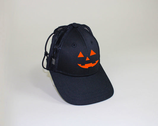 Pumpkin Face Dog Baseball Cap