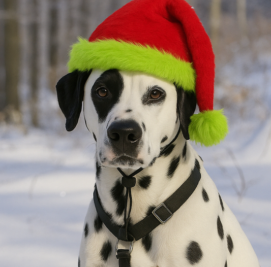 The Grinch Dog Santa Hat