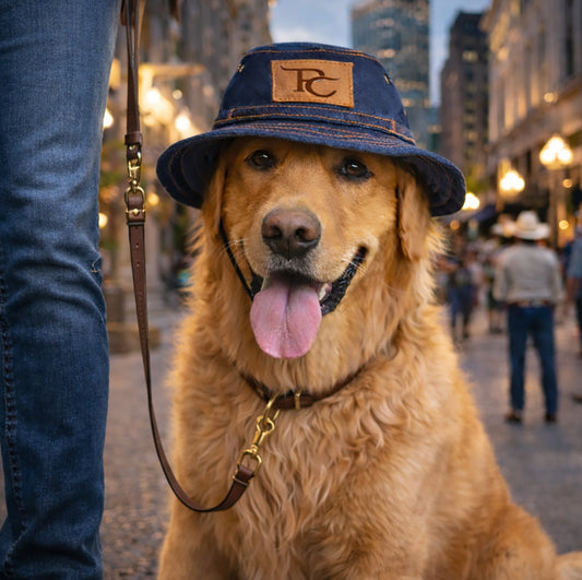 "Branded" Denim Bucket Hat