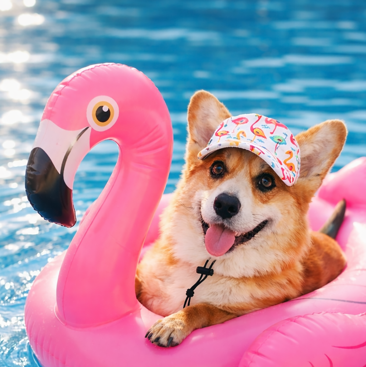 Flamingo Print Baseball Hat