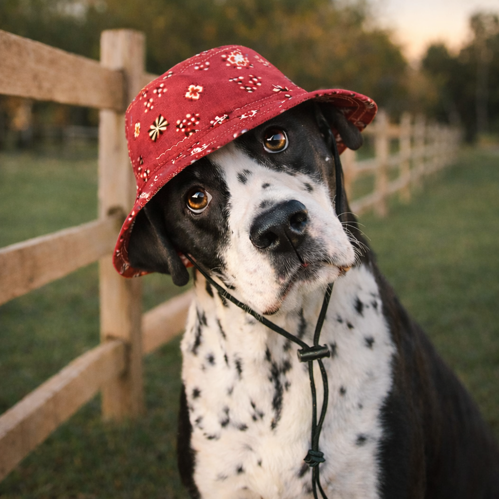 Red Bandana Bucket Hat