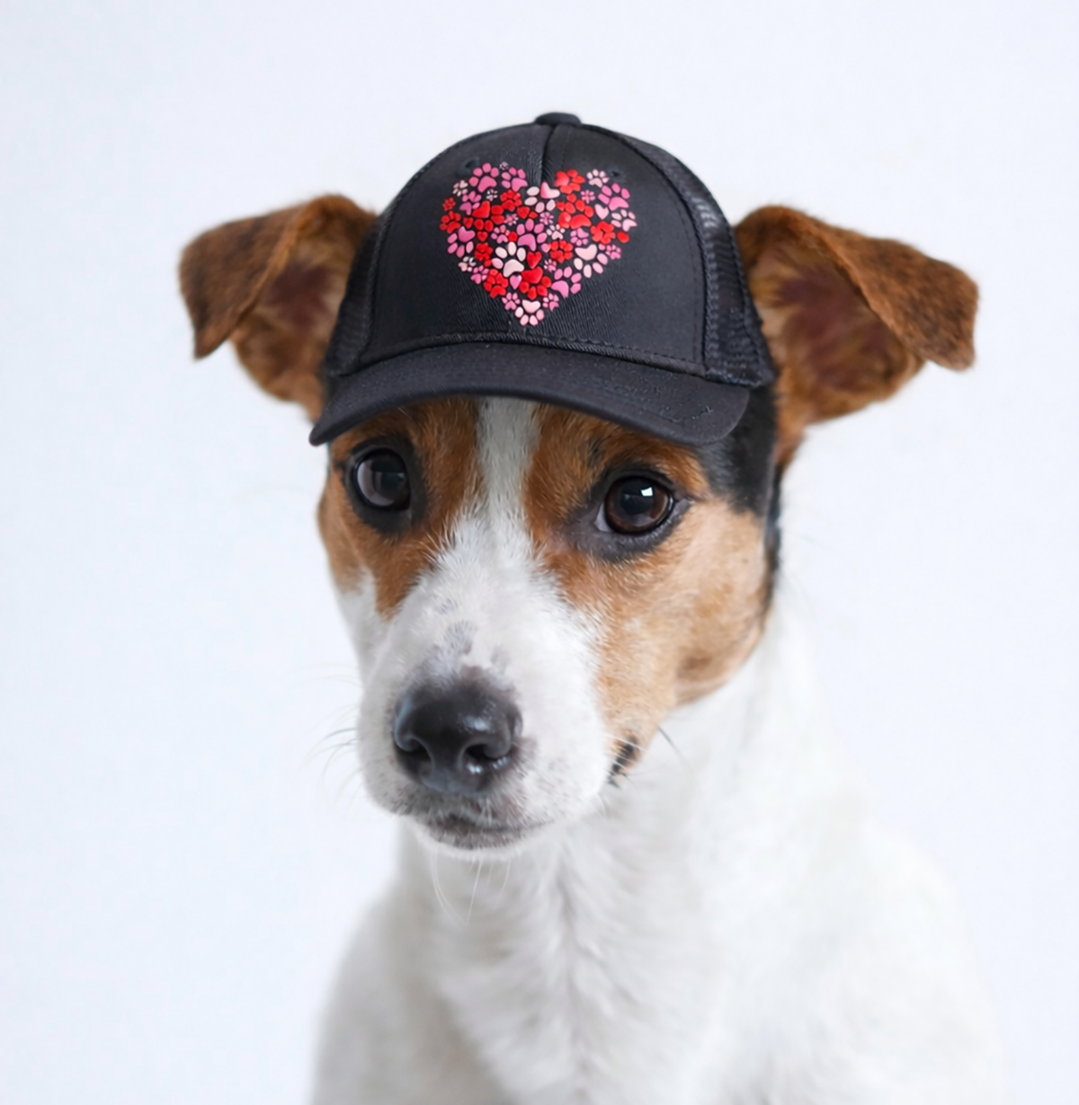 Black Baseball Hat with "Heart"